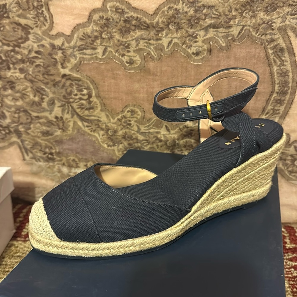 Cole Haan Women's Cloudfeel Espadrille Wedge II Sandal, 80mm size 10